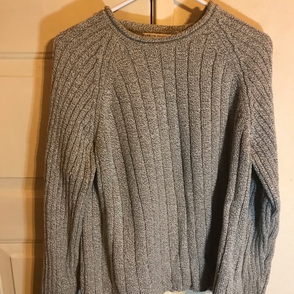 Carolyn Taylor Sweaters - Gray Ribbed Knit Sweater